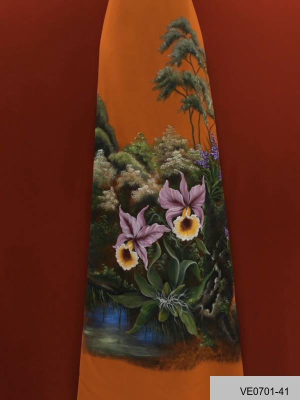 Vải Áo Dài Thái Tuấn Vẽ Tay Cao Cấp Hình Hoa Và Phong Cảnh Thiết Kế 2021 AD VE0701_42