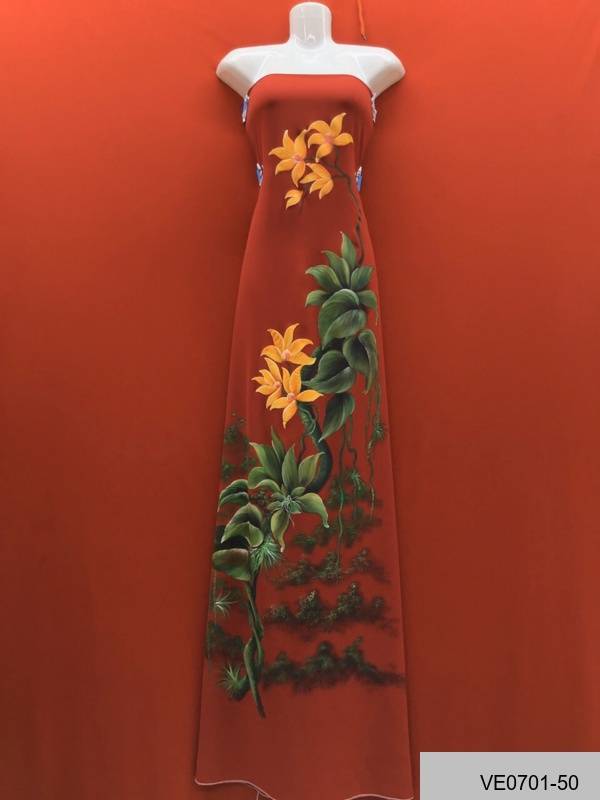 Vải Áo Dài Thái Tuấn Vẽ Tay Cao Cấp Hình Hoa Ly Mới Ra AD VE0701_50 7 Vải Áo Dài Thái Tuấn Vẽ Tay Cao Cấp Hình Hoa Ly Mới Ra AD VE0701_50