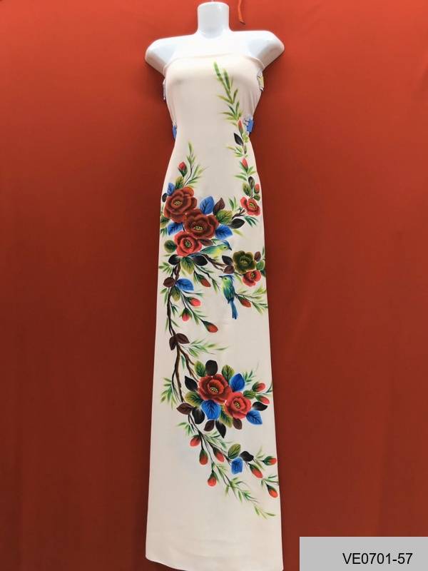 Vải Áo Dài Thái Tuấn Vẽ Tay Cao Cấp Hình Hoa Hồng Độc Đáo AD VE0701_57