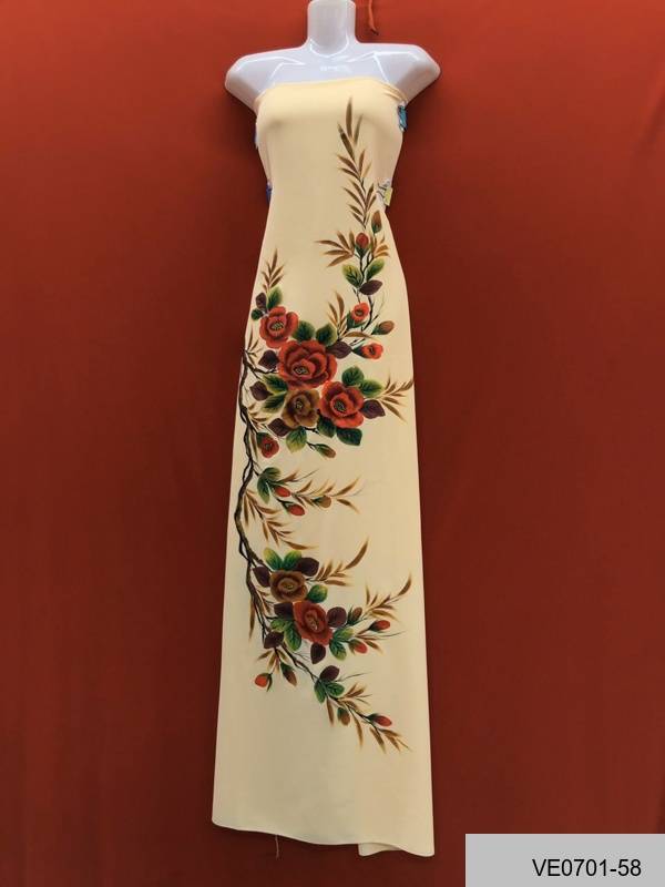 Vải Áo Dài Thái Tuấn Vẽ Tay Cao Cấp Hình Hoa Hồng Độc Đáo AD VE0701_57