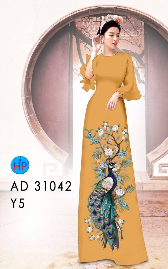 Vải Áo Dài Chim Công Vừa Ra AD 31042 40 Vải Áo Dài Chim Công Vừa Ra  AD 31042