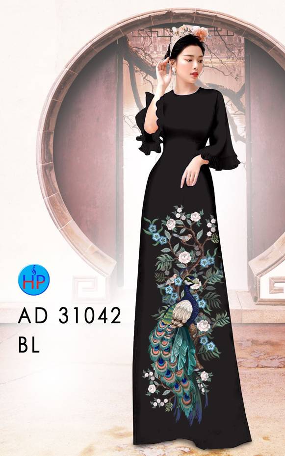 Vải Áo Dài Chim Công Vừa Ra AD 31042 39 Vải Áo Dài Chim Công Vừa Ra  AD 31042