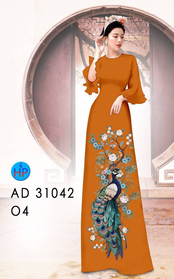 Vải Áo Dài Chim Công Vừa Ra AD 31042 46 Vải Áo Dài Chim Công Vừa Ra  AD 31042