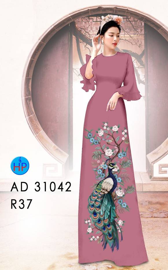 Vải Áo Dài Chim Công Vừa Ra AD 31042 50 Vải Áo Dài Chim Công Vừa Ra  AD 31042