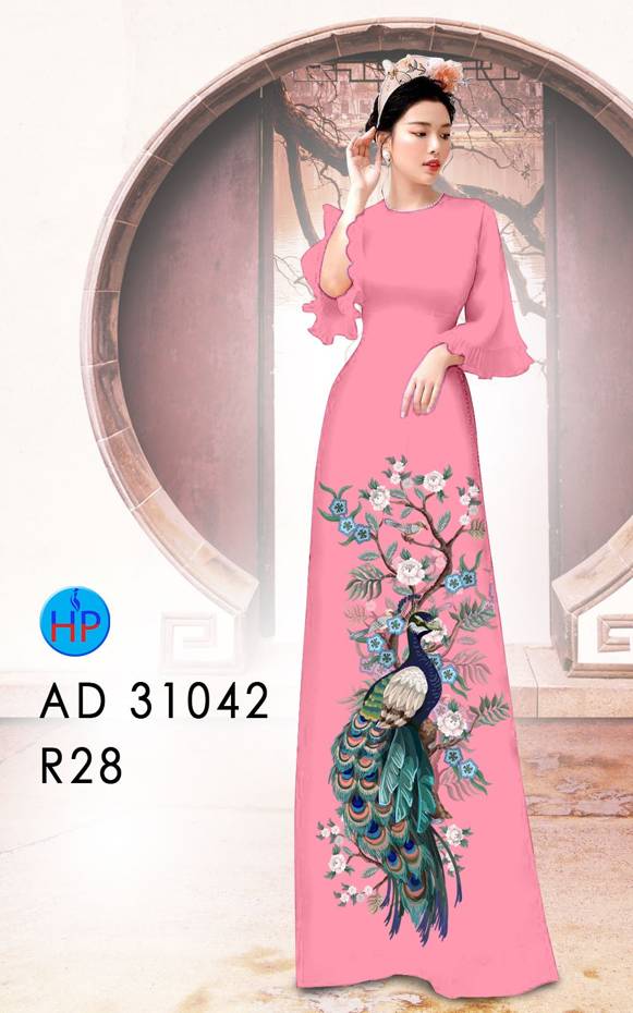 Vải Áo Dài Chim Công Vừa Ra AD 31042 49 Vải Áo Dài Chim Công Vừa Ra  AD 31042
