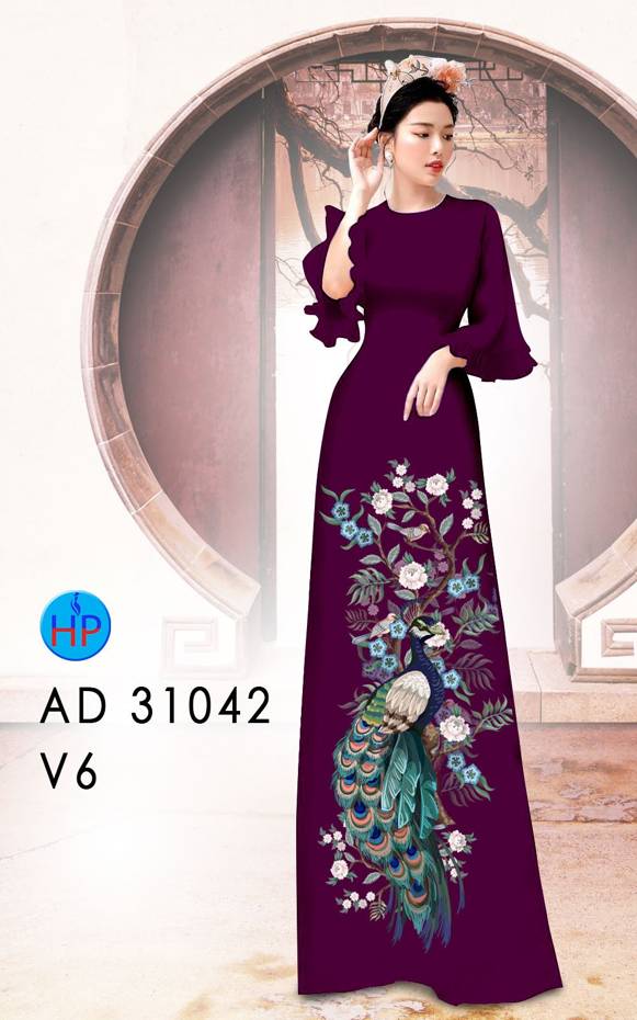 Vải Áo Dài Chim Công Vừa Ra AD 31042 48 Vải Áo Dài Chim Công Vừa Ra  AD 31042