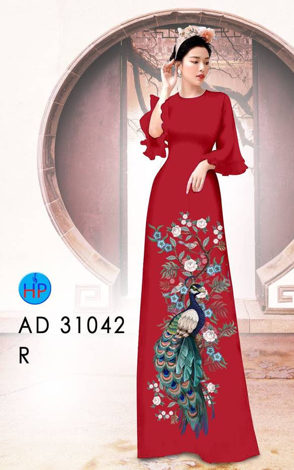 Vải Áo Dài Chim Công Vừa Ra AD 31042 55 Vải Áo Dài Chim Công Vừa Ra  AD 31042