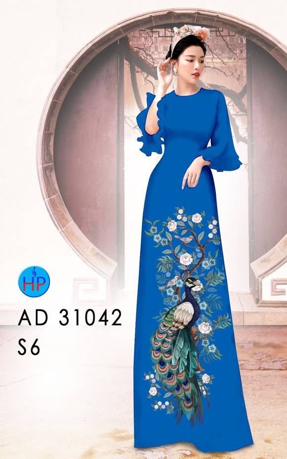 Vải Áo Dài Chim Công Vừa Ra AD 31042 53 Vải Áo Dài Chim Công Vừa Ra  AD 31042