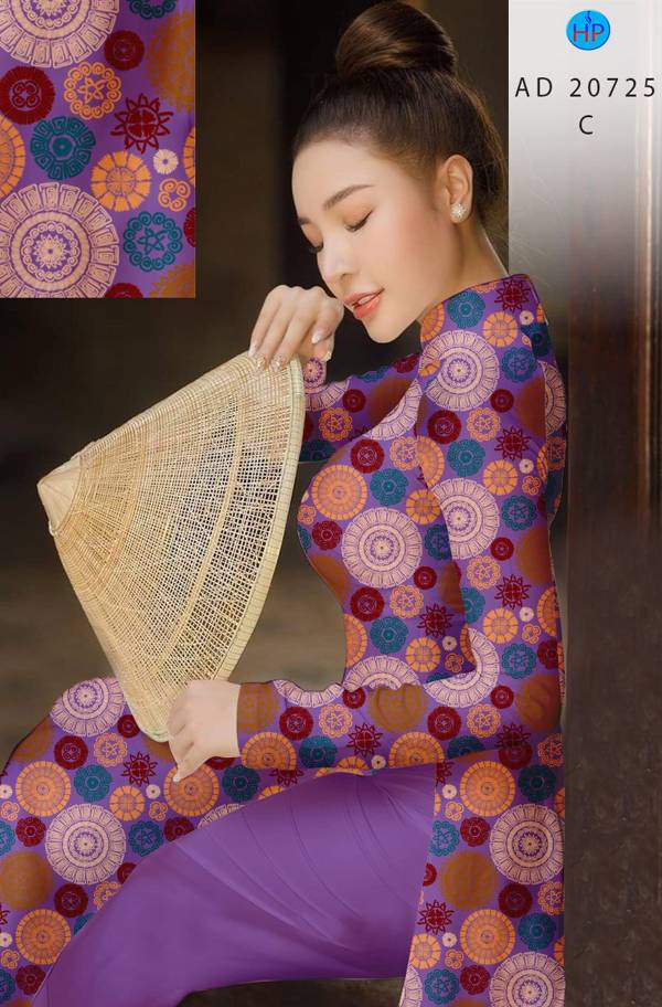 Vải Áo Dài Hoa Văn Kiểu Mới AD 20725 43 Vải Áo Dài Hoa Văn Kiểu Mới AD 20725