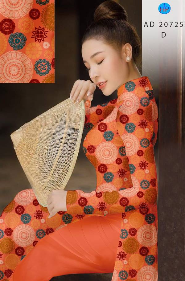 Vải Áo Dài Hoa Văn Kiểu Mới AD 20725 45 Vải Áo Dài Hoa Văn Kiểu Mới AD 20725