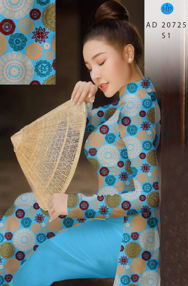 Vải Áo Dài Hoa Văn Kiểu Mới AD 20725 50 Vải Áo Dài Hoa Văn Kiểu Mới AD 20725