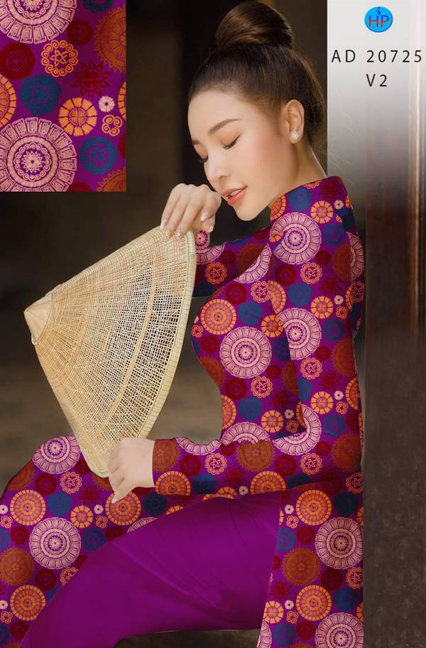 Vải Áo Dài Hoa Văn Kiểu Mới AD 20725 51 Vải Áo Dài Hoa Văn Kiểu Mới AD 20725