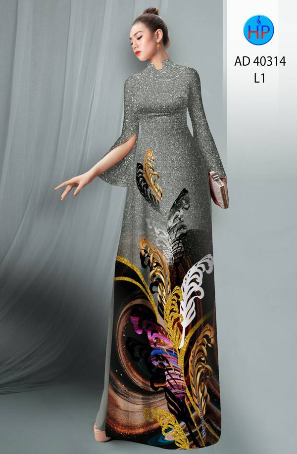 Vải Áo Dài Hoa In 3D Mới Ra AD 40314 40 Vải Áo Dài Hoa In 3D Mới Ra AD 40314