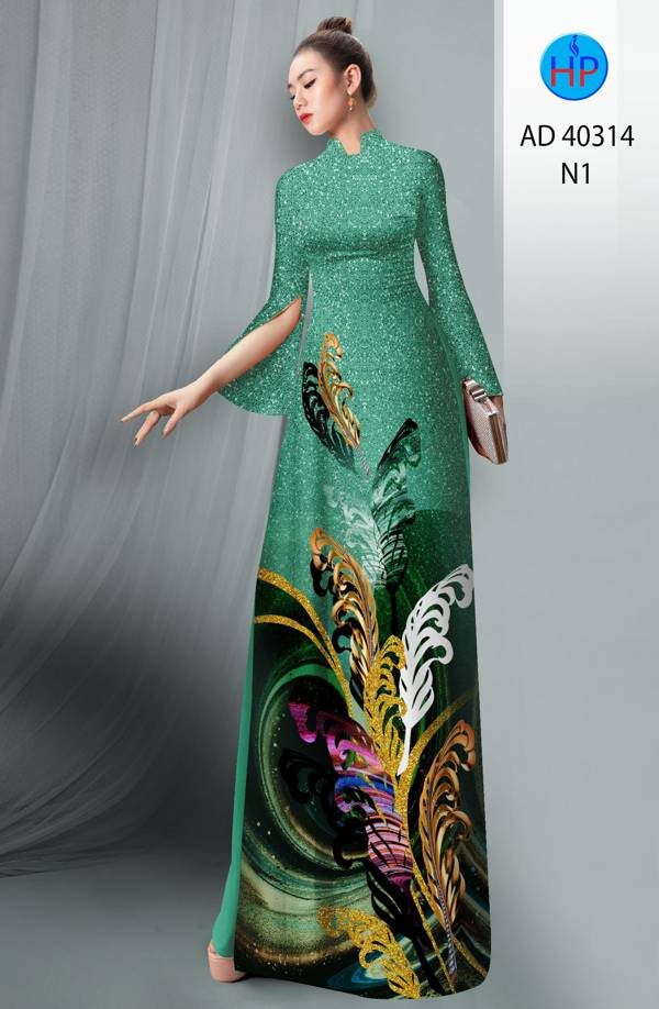 Vải Áo Dài Hoa In 3D Mới Ra AD 40314 45 Vải Áo Dài Hoa In 3D Mới Ra AD 40314