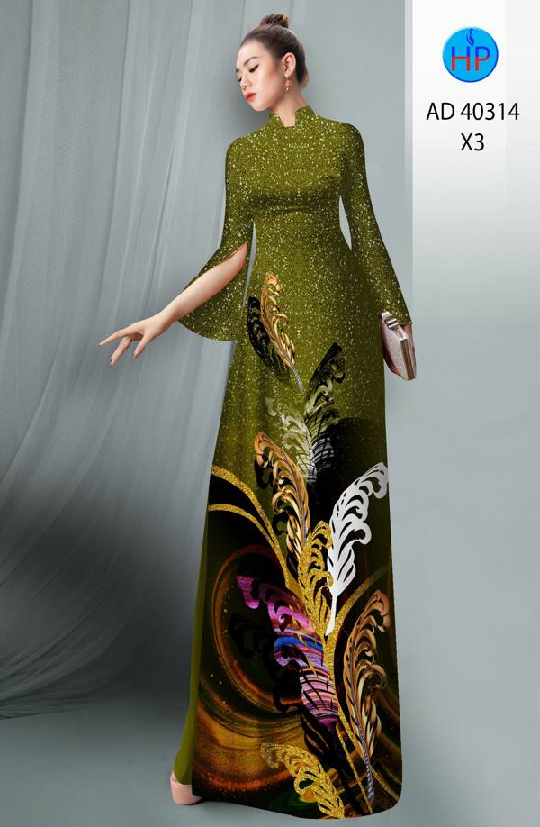 Vải Áo Dài Hoa In 3D Mới Ra AD 40314 50 Vải Áo Dài Hoa In 3D Mới Ra AD 40314