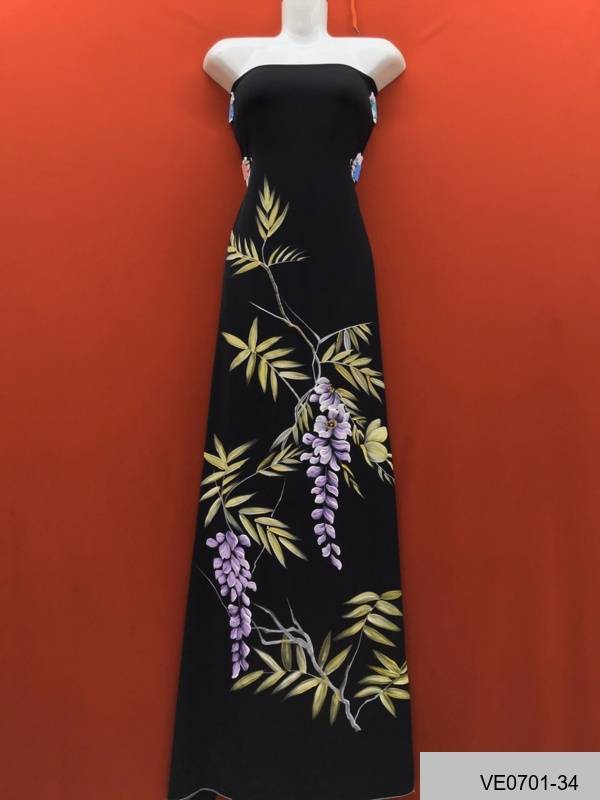 Vải Áo Dài Thái Tuấn Vẽ Hoa Sang Trọng Độc Đáo AD VE0701_34 7 Vải Áo Dài Thái Tuấn Vẽ Hoa Sang Trọng Độc Đáo AD VE0701_34