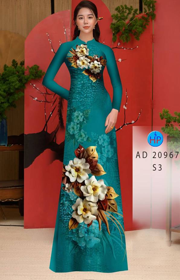 Vải Áo Dài Hoa In 3D Vừa Ra AD 20967 41 Vải Áo Dài Hoa In 3D Vừa Ra  AD 20967