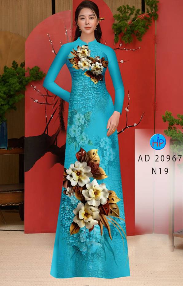 Vải Áo Dài Hoa In 3D Vừa Ra AD 20967 42 Vải Áo Dài Hoa In 3D Vừa Ra  AD 20967