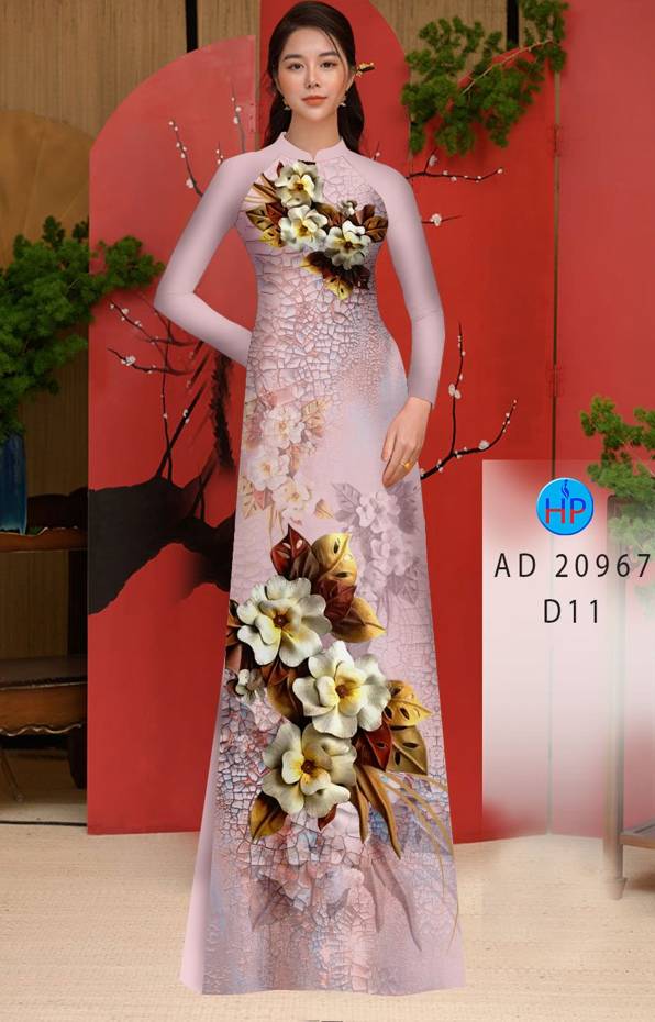 Vải Áo Dài Hoa In 3D Vừa Ra AD 20967 44 Vải Áo Dài Hoa In 3D Vừa Ra  AD 20967