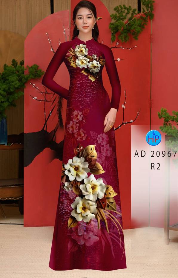 Vải Áo Dài Hoa In 3D Vừa Ra AD 20967 48 Vải Áo Dài Hoa In 3D Vừa Ra  AD 20967