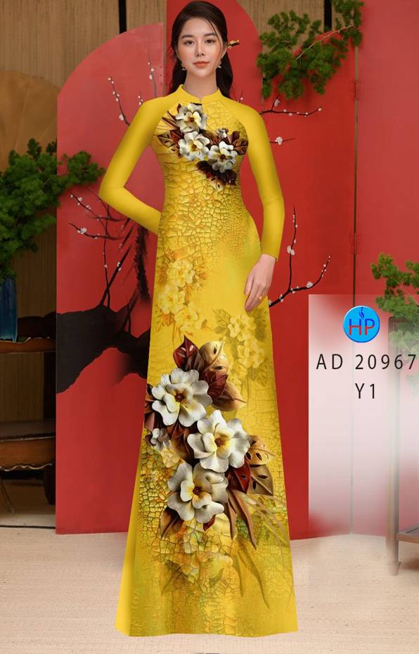 Vải Áo Dài Hoa In 3D Vừa Ra AD 20967 46 Vải Áo Dài Hoa In 3D Vừa Ra  AD 20967