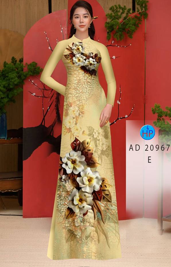 Vải Áo Dài Hoa In 3D Vừa Ra AD 20967 47 Vải Áo Dài Hoa In 3D Vừa Ra  AD 20967