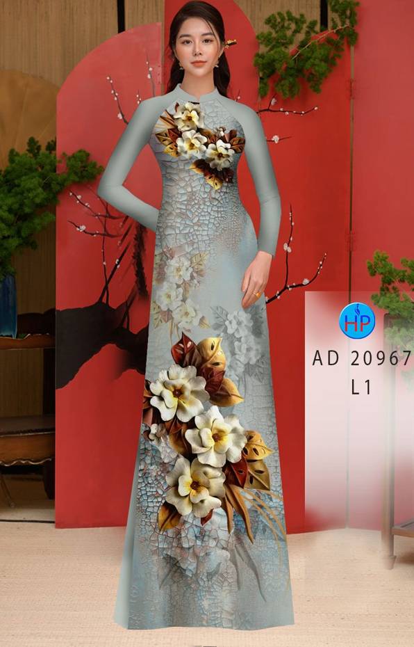Vải Áo Dài Hoa In 3D Vừa Ra AD 20967 52 Vải Áo Dài Hoa In 3D Vừa Ra  AD 20967