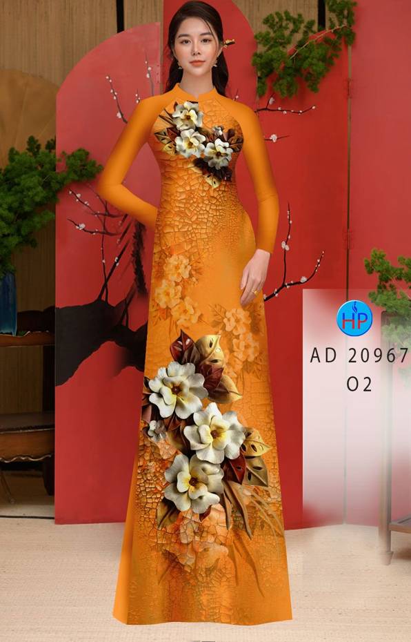 Vải Áo Dài Hoa In 3D Vừa Ra AD 20967 53 Vải Áo Dài Hoa In 3D Vừa Ra  AD 20967