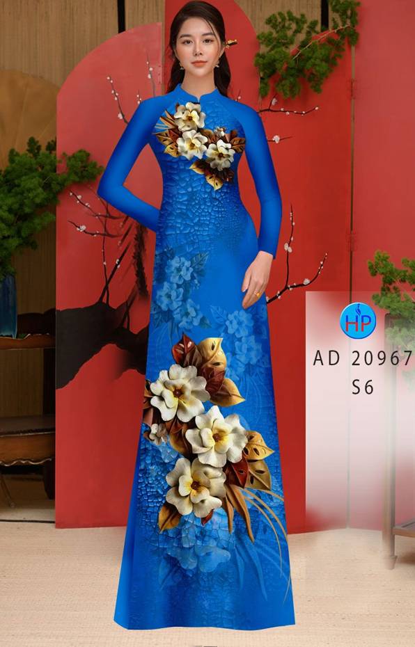 Vải Áo Dài Hoa In 3D Vừa Ra AD 20967 54 Vải Áo Dài Hoa In 3D Vừa Ra  AD 20967