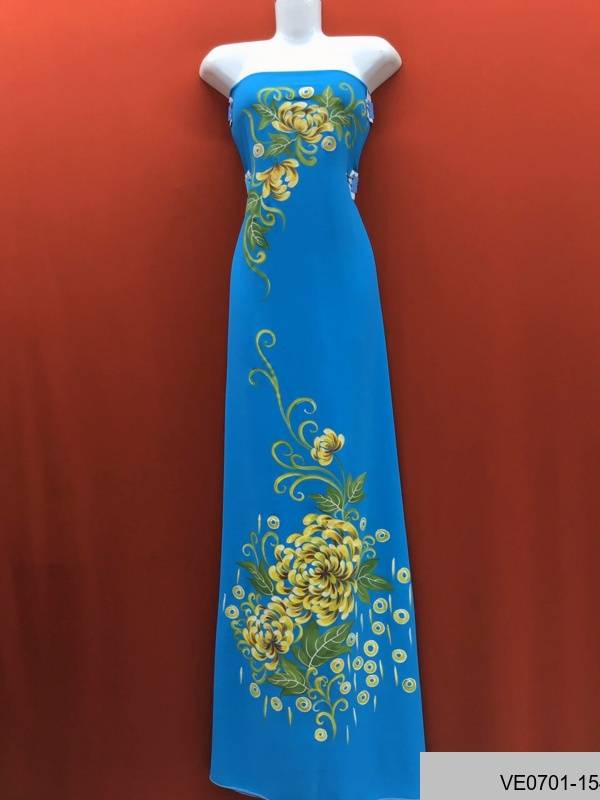 Vải Áo Dài Thái Tuấn Vẽ Hoa Cúc Kiểu Mới AD VE0701_14 35 Vải Áo Dài Thái Tuấn Vẽ Hoa Cúc Kiểu Mới AD VE0701_14