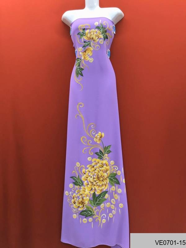 Vải Áo Dài Thái Tuấn Vẽ Hoa Cúc Kiểu Mới AD VE0701_14 38 Vải Áo Dài Thái Tuấn Vẽ Hoa Cúc Kiểu Mới AD VE0701_14