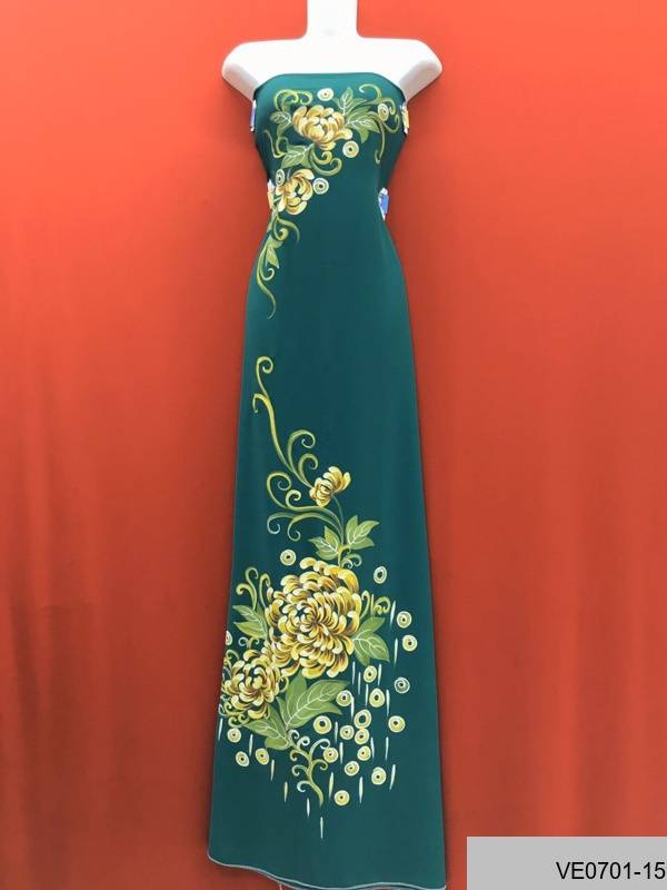 Vải Áo Dài Thái Tuấn Vẽ Hoa Cúc Kiểu Mới AD VE0701_14 40 Vải Áo Dài Thái Tuấn Vẽ Hoa Cúc Kiểu Mới AD VE0701_14