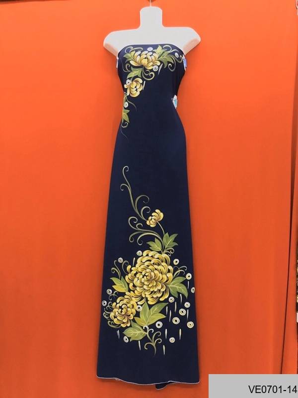 Vải Áo Dài Thái Tuấn Vẽ Hoa Cúc Kiểu Mới AD VE0701_14 42 Vải Áo Dài Thái Tuấn Vẽ Hoa Cúc Kiểu Mới AD VE0701_14