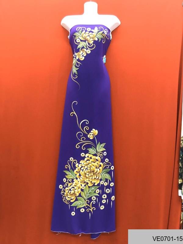 Vải Áo Dài Thái Tuấn Vẽ Hoa Cúc Kiểu Mới AD VE0701_14 47 Vải Áo Dài Thái Tuấn Vẽ Hoa Cúc Kiểu Mới AD VE0701_14