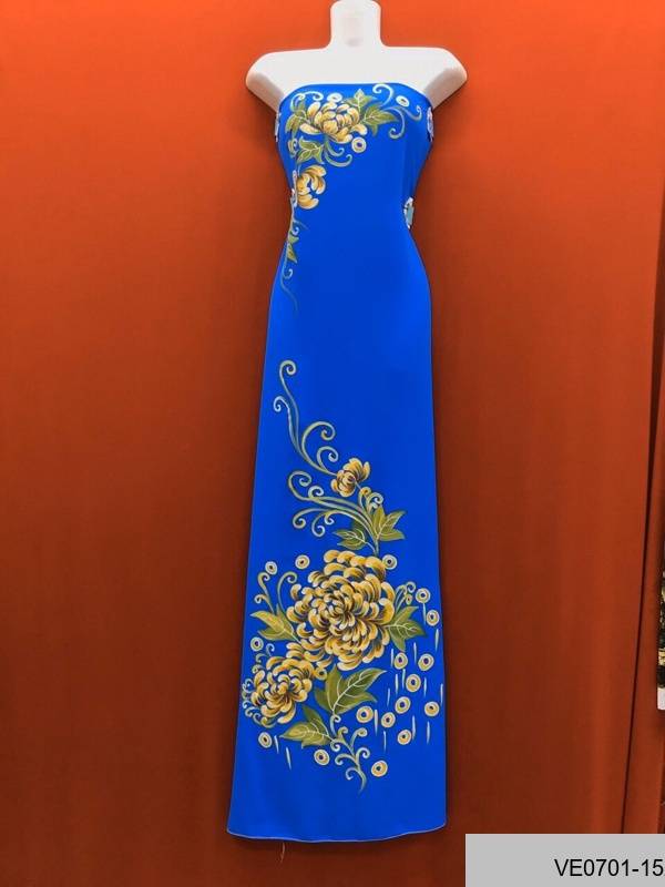 Vải Áo Dài Thái Tuấn Vẽ Hoa Cúc Kiểu Mới AD VE0701_14 48 Vải Áo Dài Thái Tuấn Vẽ Hoa Cúc Kiểu Mới AD VE0701_14