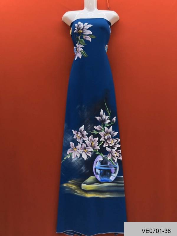 Vải Áo Dài Thái Tuấn Vẽ Hoa Lan Kiểu Mới AD VE0701_38 7 Vải Áo Dài Thái Tuấn Vẽ Hoa Lan Kiểu Mới AD VE0701_38