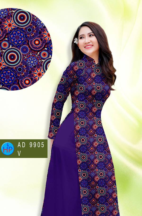 Vải Áo Dài Hoa Văn Độc Đáo AD 9905 38 Vải Áo Dài Hoa Văn Độc Đáo AD 9905