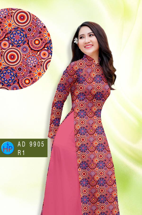 Vải Áo Dài Hoa Văn Độc Đáo AD 9905 40 Vải Áo Dài Hoa Văn Độc Đáo AD 9905