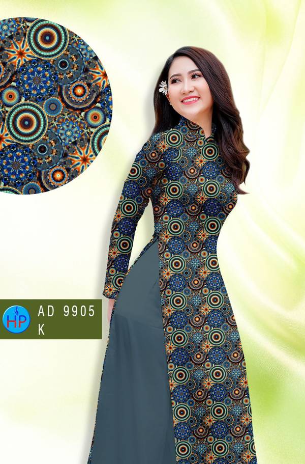 Vải Áo Dài Hoa Văn Độc Đáo AD 9905 42 Vải Áo Dài Hoa Văn Độc Đáo AD 9905