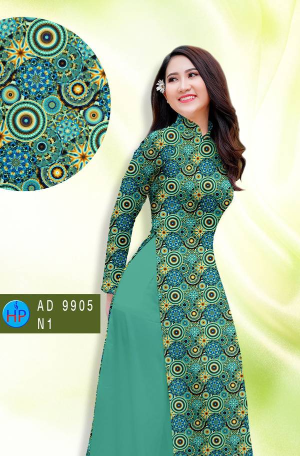 Vải Áo Dài Hoa Văn Độc Đáo AD 9905 47 Vải Áo Dài Hoa Văn Độc Đáo AD 9905