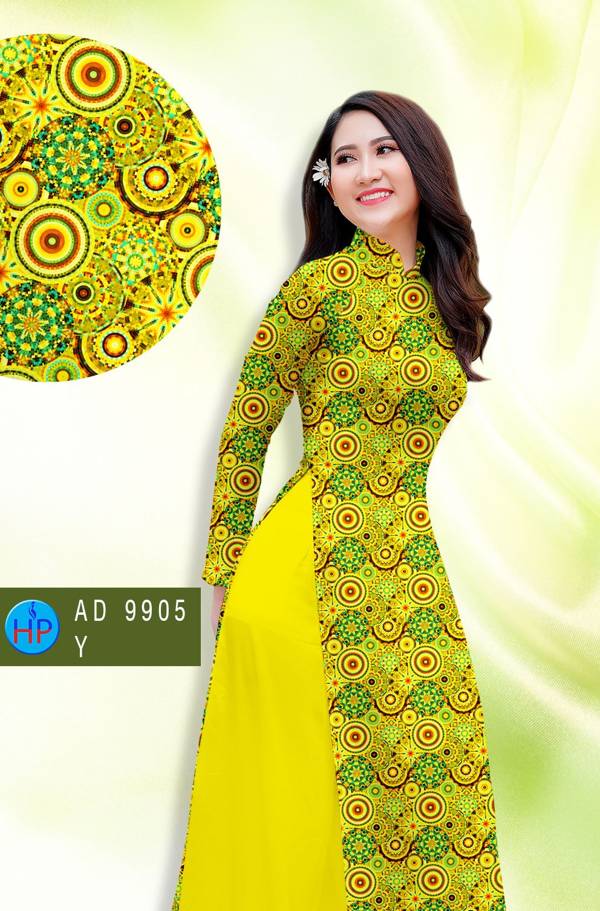 Vải Áo Dài Hoa Văn Độc Đáo AD 9905 46 Vải Áo Dài Hoa Văn Độc Đáo AD 9905
