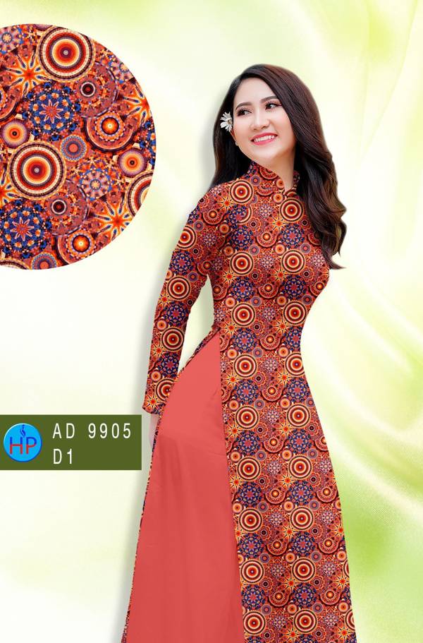 Vải Áo Dài Hoa Văn Độc Đáo AD 9905 45 Vải Áo Dài Hoa Văn Độc Đáo AD 9905