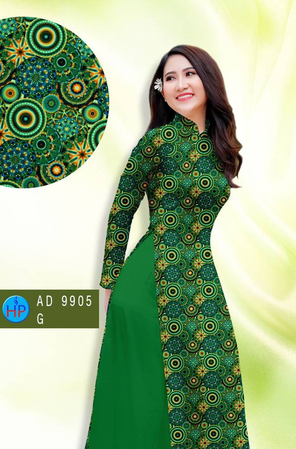 Vải Áo Dài Hoa Văn Độc Đáo AD 9905 50 Vải Áo Dài Hoa Văn Độc Đáo AD 9905