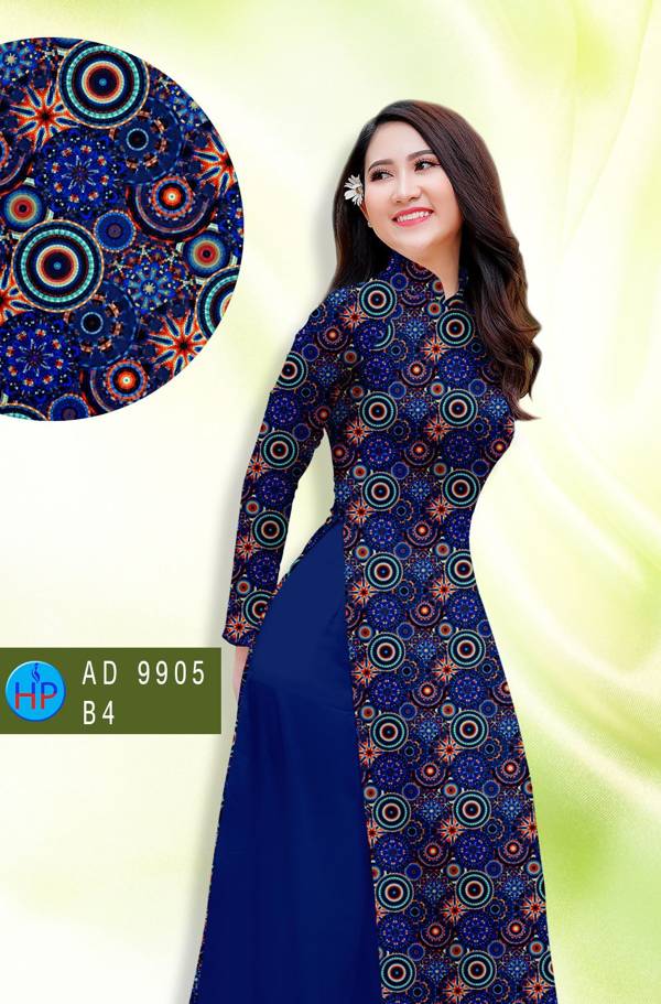 Vải Áo Dài Hoa Văn Độc Đáo AD 9905 48 Vải Áo Dài Hoa Văn Độc Đáo AD 9905