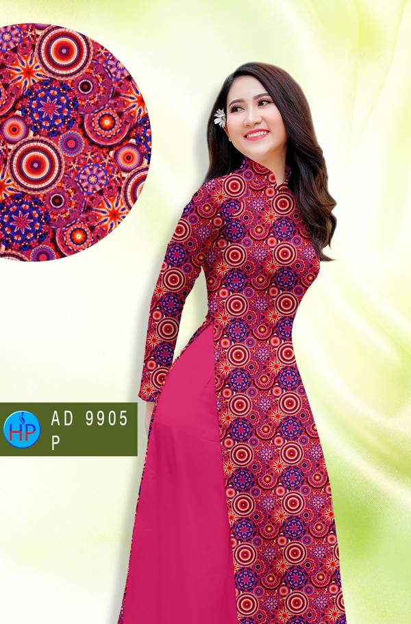 Vải Áo Dài Hoa Văn Độc Đáo AD 9905 52 Vải Áo Dài Hoa Văn Độc Đáo AD 9905