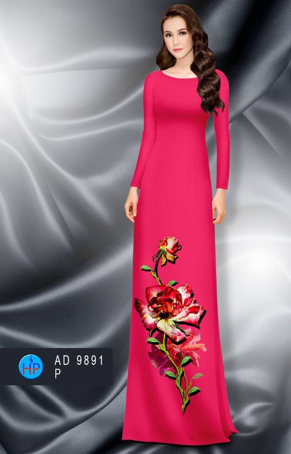 Vải Áo Dài Hoa Hồng Vừa Ra AD 9891 38 Vải Áo Dài Hoa Hồng Vừa Ra  AD 9891