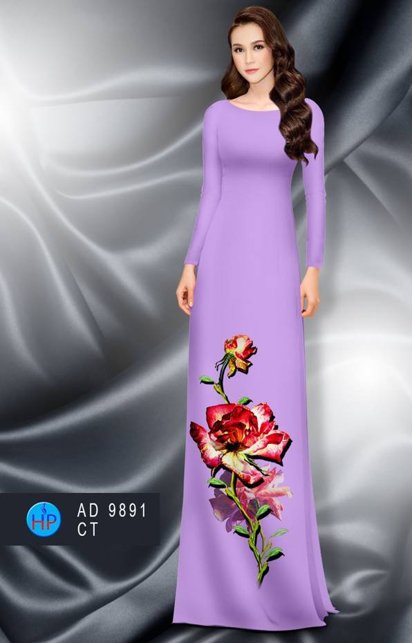 Vải Áo Dài Hoa Hồng Vừa Ra AD 9891 45 Vải Áo Dài Hoa Hồng Vừa Ra  AD 9891