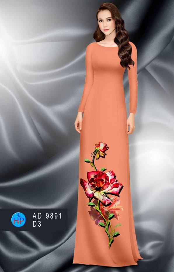 Vải Áo Dài Hoa Hồng Vừa Ra AD 9891 44 Vải Áo Dài Hoa Hồng Vừa Ra  AD 9891