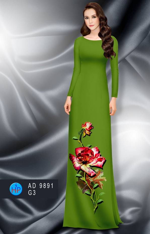 Vải Áo Dài Hoa Hồng Vừa Ra AD 9891 43 Vải Áo Dài Hoa Hồng Vừa Ra  AD 9891