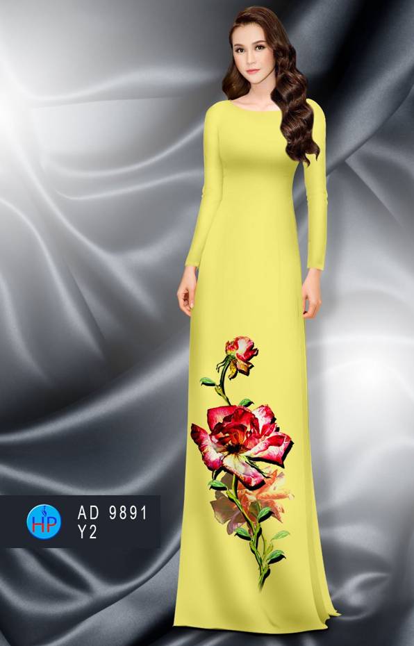 Vải Áo Dài Hoa Hồng Vừa Ra AD 9891 46 Vải Áo Dài Hoa Hồng Vừa Ra  AD 9891